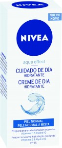 NIVEA VISAGE Aqua Effect Creme de Dia Hidratante (embalagem)