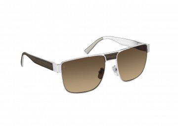 Lunettes de soleil Jimmy Mix en metal argent. - vue de 3/4.
